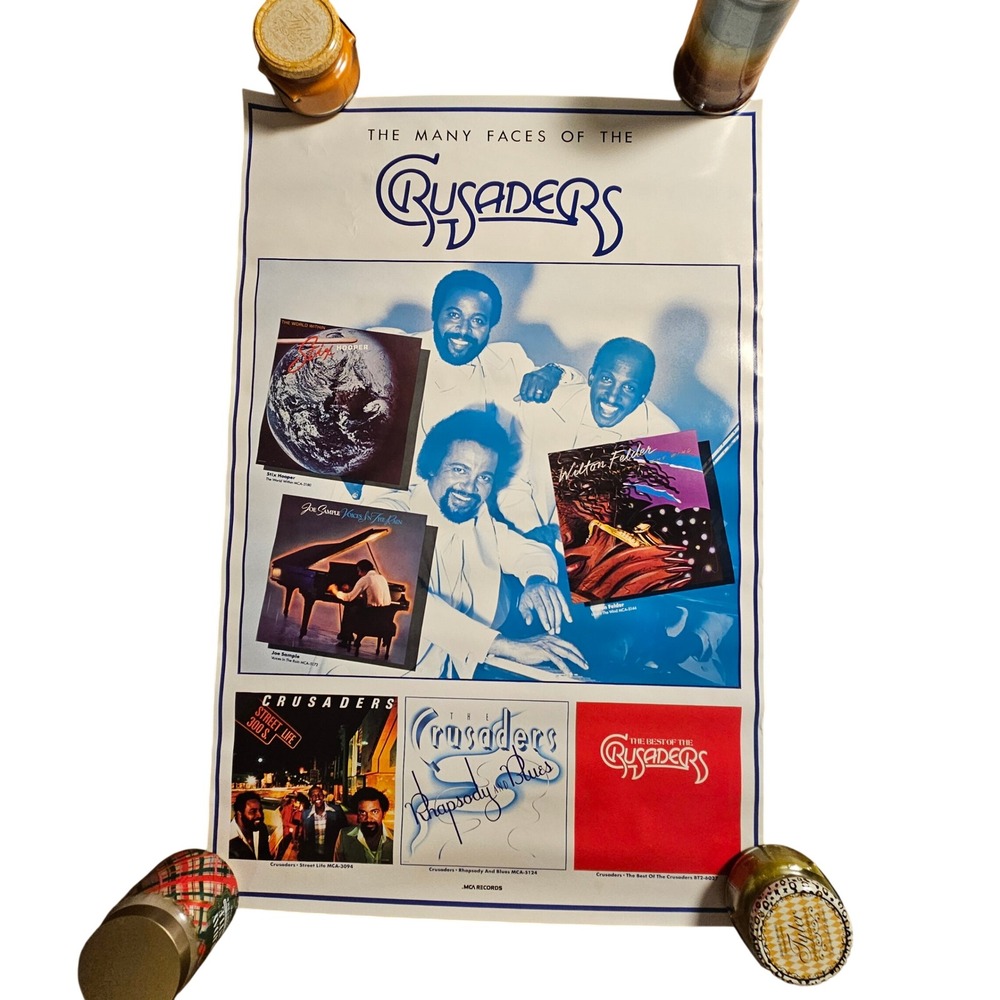 The Crusaders Vintage 1980 Promo Album Poster 23x36 MCA Records Joe Sample Jazz